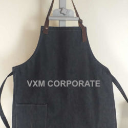Pechera de jeans,con tirante de cuero con pasador plástico para un mejor ajuste,tela resistente para una mayor protección para la ropa. Pechera de jeans,tegalos corporativos,uniformes para empresas